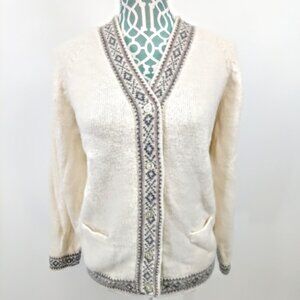 Tejidos Condor Women's 100% alpaca Boho Western Cardigan Sweater Small